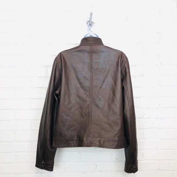 Lands' End Jackets & Coats Lands End Brown Leather Jacket M Poshmark